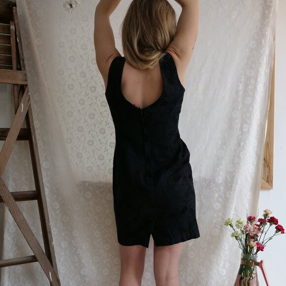 Vintage Little Black Dress 90s Retro Dresses 1990s Sustainable Thrift - Picture 6 of 9